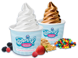 free frozen yogurt at swirl world