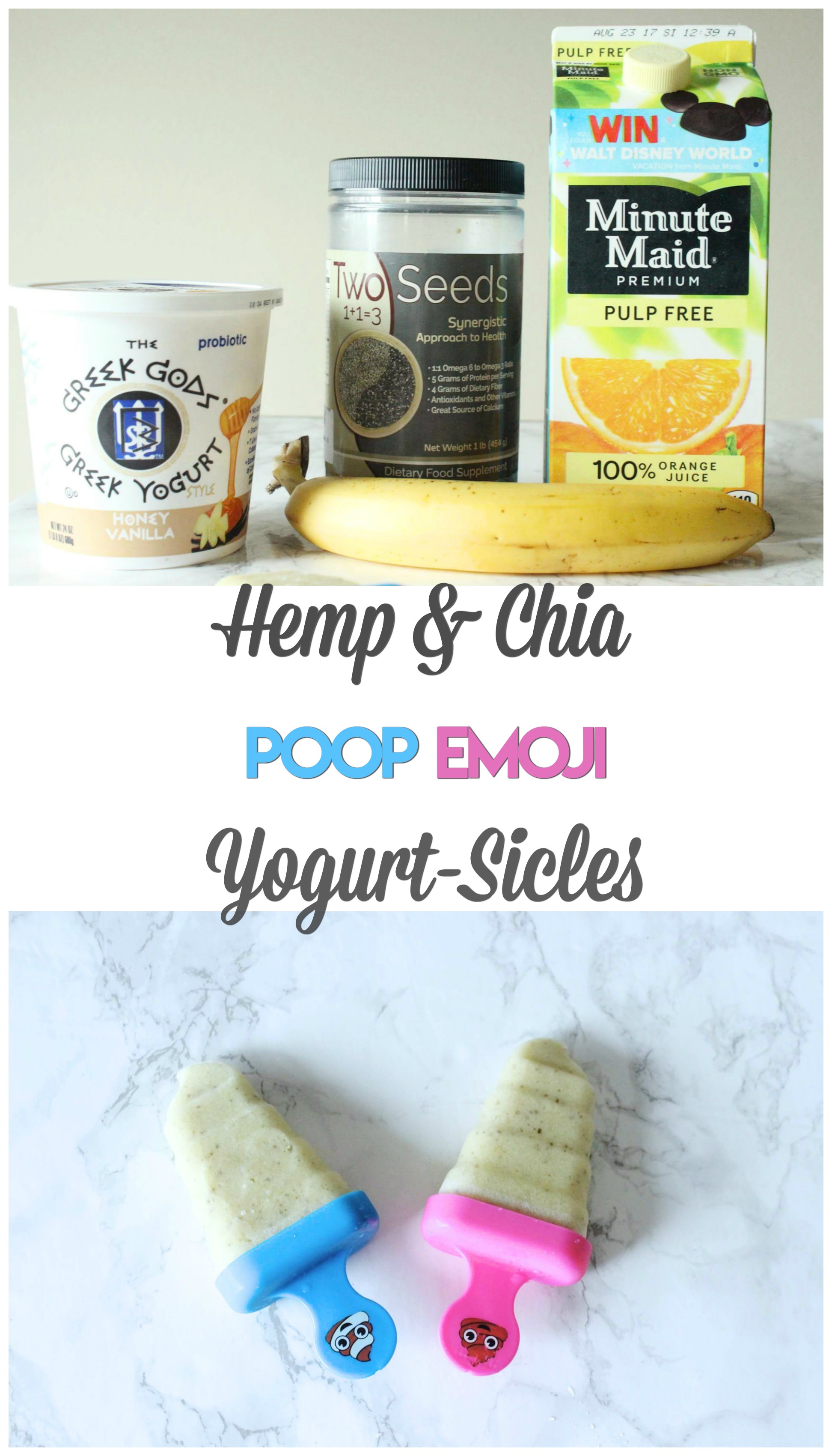 Hemp and Chia Poop Emoji YogurtSicles Mom Life in the PNW